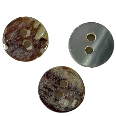 सिलाई और DIY सामग्री प्राकृतिक शैल बटन 16L दो छेद ODM